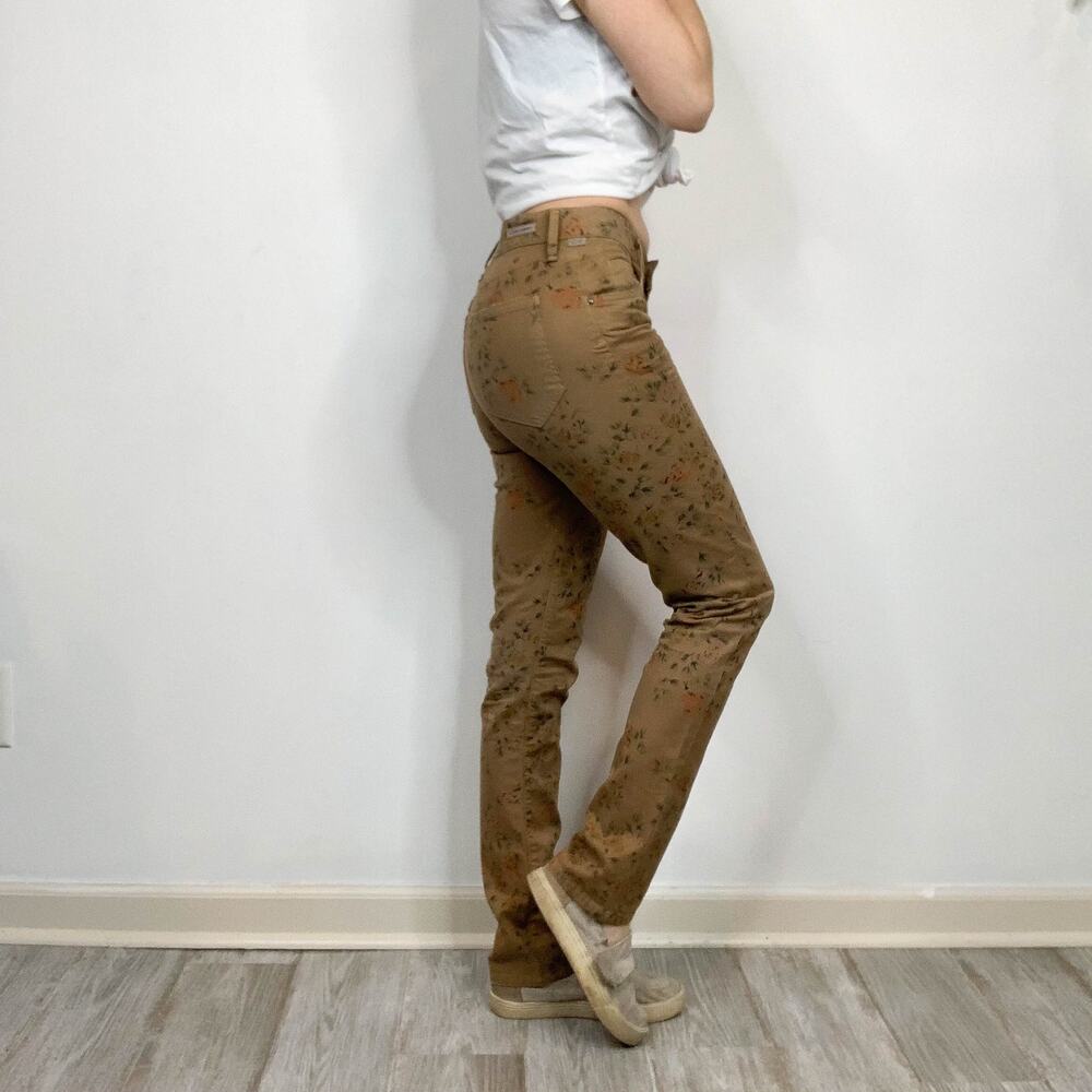 NWT CITIZENS OF HUMANITY Mandy High Waist Retro Slim Roll-up floral jeans 2438